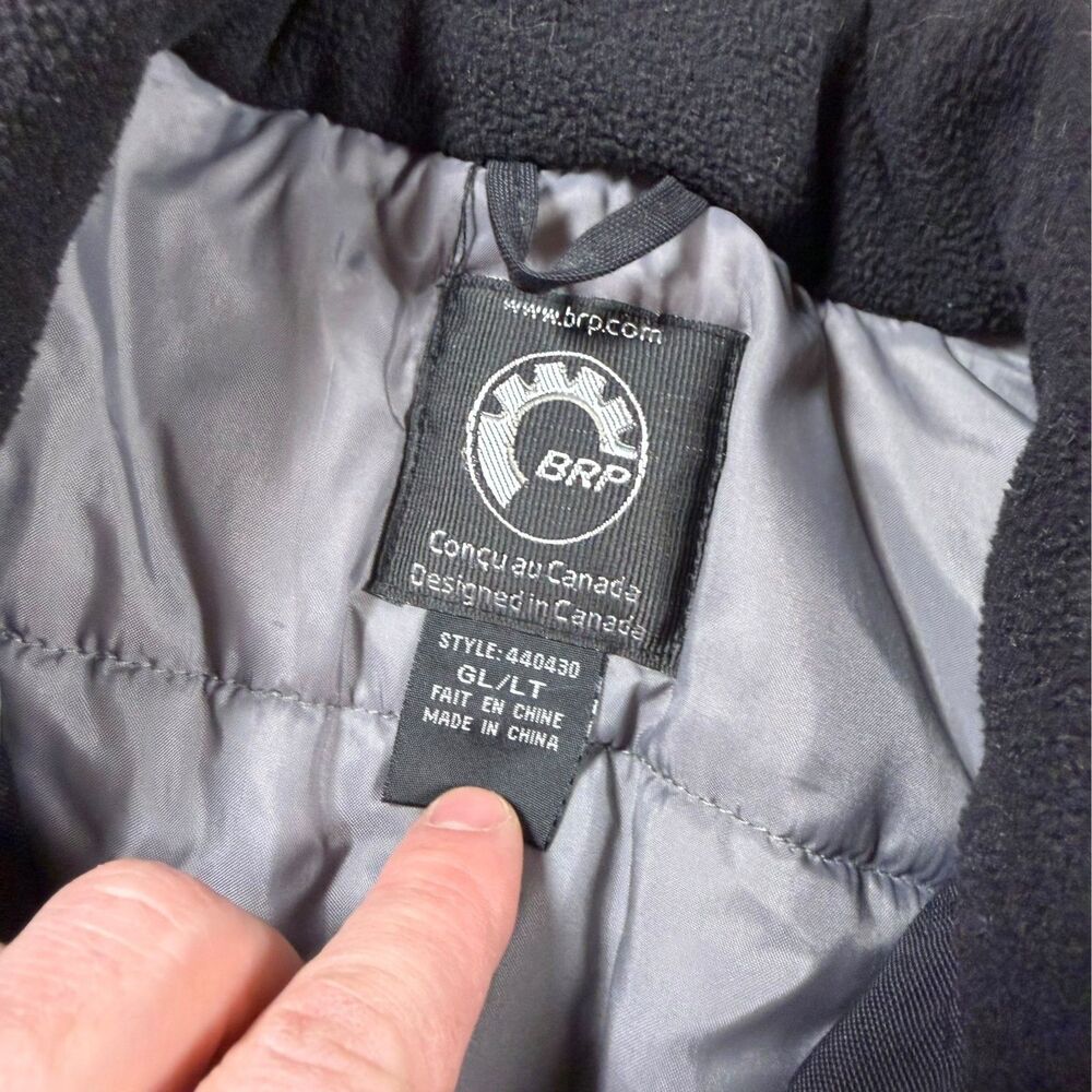 Vintage Ski-Doo Snowmobile Jacket Large Tall BRP Rotax Racing Blue Black Y2K L/T - Picture 9 of 13